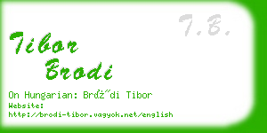 tibor brodi business card